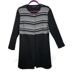 Ivanka Trump Black Longline Jacket Coat Size 14 (Plus)